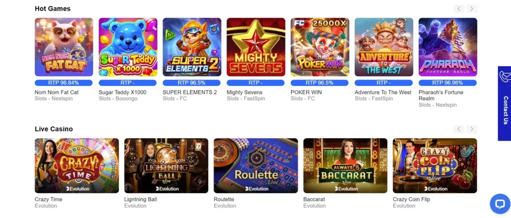 Casino Games Available at AW8