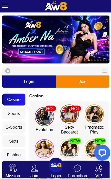 AW8 Mobile App for Malaysian Players