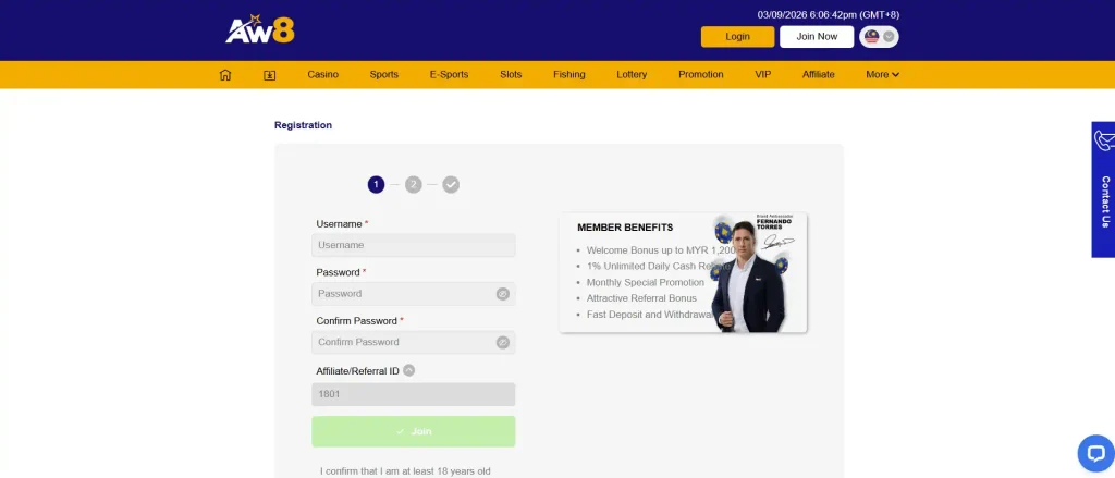 How to Start Playing at AW8 Casino