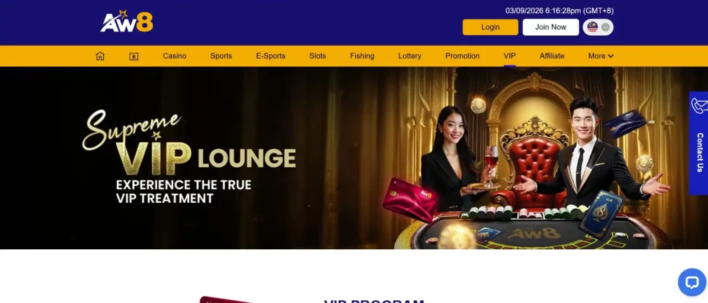 Main Features of the AW8 Casino